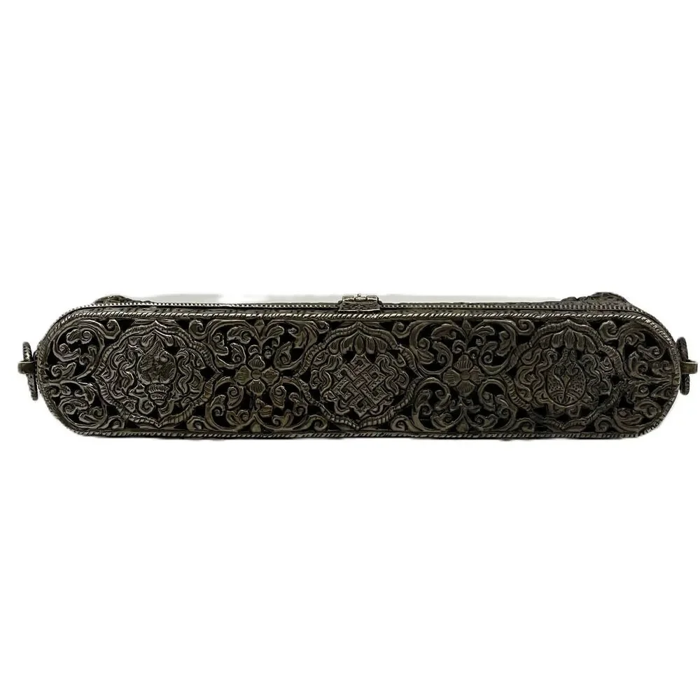 Vintage Silver Plate Incense Holder Trinket Jewelry Box 11